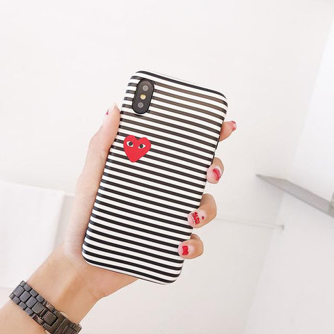 Stripped Heart Phonecase
